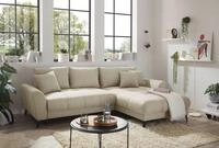 ED EXCITING DESIGN Ecksofa Bern L-Form, mit Bettfunktion, Bettkasten & 3 Zierkissen