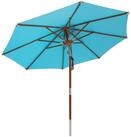 anndora-sonnenschirm Sonnenschirm 3m rund Knickbar Dreh-Kipp-Mechanismus, himmelblau,