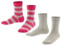 FALKE Socken Happy Stripe 2-Pack Socken (2-Paar) Set aus 2 Paar Baumwollstr&uuml;mpfen