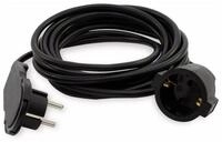 REV REV Schutzkontakt-Verl&auml;ngerung Smart, mit Flachstecker, 5 m, schwarz