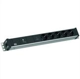 Bachmann 19" 1,5HE 5xCEE7/3 1xGVS-Plus 2,0m CEE7/7 Steckdosenleiste (Kabell&auml;nge 2