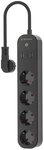 Gembird Steckdosenleiste 4-fach (Smart Powerstrip mit USB-Ladeger&auml;t: 4...