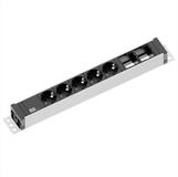 Bachmann UNIVERSAL 5x Schutzkontakt 2x ABD Steckdosenleiste (Kabell&auml;nge 3 m),