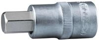 KS Tools Sechskant-Bit, 1" Stecknuss Innensechskant, kurz, 17 mm