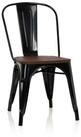 hjh OFFICE Esszimmerstuhl VANTAGGIO COMFORT W Stuhl Stahl / Ulmenholz (1 St),