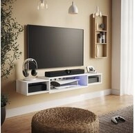 Vicco Lowboard Nordic, Wei&szlig;, 139.7 x 20.3 cm mit offenen Regalen (1 St)