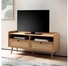 FINEBUY Lowboard FB106345 TV-Board 120cm Kommode Ablage & 2 Schubladen Wiener