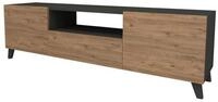 en.casa TV-Schrank &raquo;Torsby&laquo; TV Lowboard mit 3 T&uuml;ren Anthrazit / Eiche-Optik