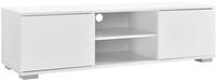 en.casa TV-Board, &raquo;Werpen&laquo; Fernsehtisch Lowboard Unterschrank Wei&szlig; hochgl&auml;nzend