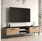 en.casa TV-Schrank &raquo;Lemp&auml;&auml;l&auml;&laquo; mit 2 Schrankt&uuml;ren Eiche/Schwarz
