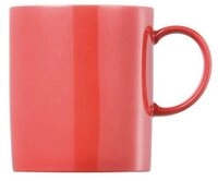 Thomas Porzellan Becher Sunny Day Soft Red Henkelbecher 0,3l, Porzellan, Tassen