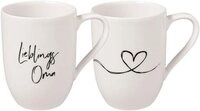 Villeroy & Boch Becher Statement Henkelbecher Lieblingsoma 0,29l Set 2tlg,...