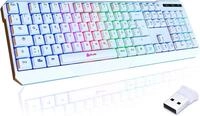 KLIM Chroma wireless Gaming, hintergrundbeleuchtete Tasten, Anti Ghosting