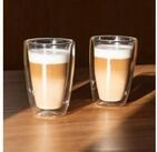 Haushalt International Thermoglas Latte Macchiato-Glas doppelwandiges Trinkglas