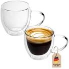 Intirilife Thermoglas, 2-tlg., Glas, Gl&auml;ser Set Thermoglas Teeglas Kaffeeglas...