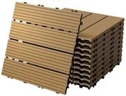 ECD Germany Terrassendielen WPC Bodenplatte Terrassenfliesen Fliesen mit Drainage und