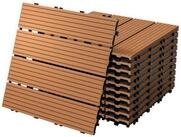 ECD Germany Terrassendielen WPC Bodenplatte Terrassenfliesen Fliesen mit Drainage und