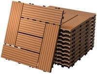 ECD Germany Terrassendielen WPC Bodenplatte Terrassenfliesen Fliesen mit Drainage und