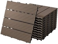 ECD Germany Terrassendielen WPC Bodenplatte Terrassenfliesen Fliesen mit Drainage und