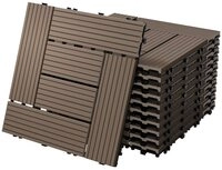 ECD Germany Terrassendielen WPC Bodenplatte Terrassenfliesen Fliesen mit...