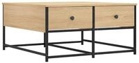 vidaXL Couchtisch Couchtisch Sonoma-Eiche 80x80x40 cm Holzwerkstoff (1-St)