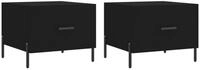 vidaXL Couchtisch Couchtische 2 Stk. Schwarz 50x50x40 cm Holzwerkstoff (2-St)