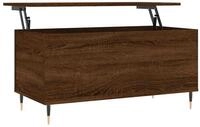 vidaXL Couchtisch Couchtisch Braun Eichen-Optik 90x44,5x45 cm Holzwerkstoff...