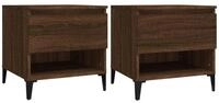 vidaXL Beistelltisch Beistelltische 2 Stk. Braun Eichen-Optik 50x46x50 cm (2-St)