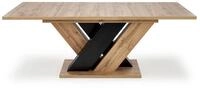 designimpex Esstisch Design HAB-111 Tisch Eiche Artisan - Schwarz ausziehbar...