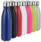 relaxdays Isolierflasche Trinkflasche Edelstahl, Dunkelblau