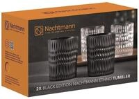 Nachtmann Schnapsglas Nachtmann Ethno Whiskybecher Black Edition 2er Set,
