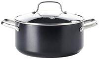 GREENPAN Kochtopf Copenhagen Kasserolle 20 cm Sp&uuml;lmaschinengeeignet schwarz robust,