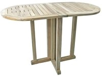 Garden Pleasure Gartentisch Balkontisch SOLO, oval, klappbar, Teak B-grade