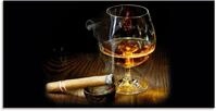Artland Glasbild Zigarre und Cognac, Zigarren (1 St), in verschiedenen Gr&ouml;&szlig;en