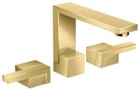 hansgrohe Waschtischarmatur Axor Edge 130 3-Loch mit Push-Open Ablaufgarnitur -