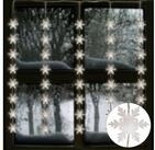 BURI Lichterkette LED Lichtervorhang Schneeflocken 75x85cm Weihnachtesdeko 40...