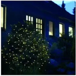 FHS Lichterkette LED Lichternetz 360 warmwei&szlig; 4x4 m IP44 Timer Weihnachtsbeleuchtung