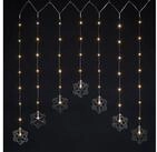 Spetebo Lichtervorhang LED Lichtervorhang Schneeflocke warm wei&szlig; - 120 cm,
