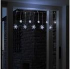 Mojawo Lichtervorhang Lichterkette Lichtervorhang Schneeflocke Beleuchtung 10 LEDs