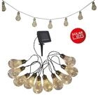n&auml;ve LED-Lichterkette Gl&uuml;hbirne, 10-flammig, Solar, 10 Gl&uuml;hbirnen klar, warmwei&szlig;,