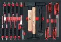 KS Tools Feile KS Tools 711.0018 SCS Feilen-, Mei&szlig;el- und Hammer-Satz, 18-tlg....