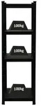 PROREGAL&reg; Schwerlastregal Wohnregal Designregal Series RAGNAR Fachlast 100kg,