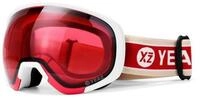 YEAZ Skibrille BLACK RUN Ski- und Snowboard-Brille rot/matt wei&szlig;, Premium-Ski- und