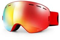 YEAZ Skibrille XTRM-SUMMIT Ski- Snowboardbrille mit Rahmen rot, Premium-Ski- und