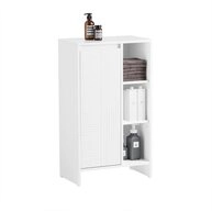 SoBuy W&auml;scheschrank BZR156 Badkommode Badschrank mit W&auml;schesack Badregal