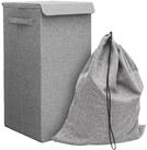 DuneDesign W&auml;schekorb mit Deckel - 50L W&auml;schetruhe in Leinenoptik - 30x60x60