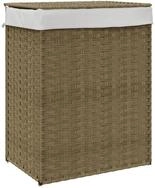 vidaXL W&auml;schekorb, W&auml;schesammler mit Deckel 46x33x60 cm Poly Rattan