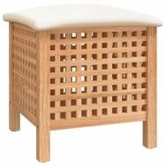 vidaXL Badhocker, Hocker 48x47,5x52 cm Massivholz Nussbaum