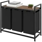 tectake W&auml;schekorb W&auml;schesortierer, Industrial-Style, 2 oder 3 ausziehbare...