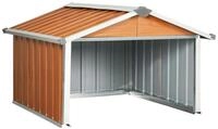 vidaXL Gartenhaus vidaXL Rasenm&auml;her Garage 92x97x63 cm Verzinkter Stahl Braun